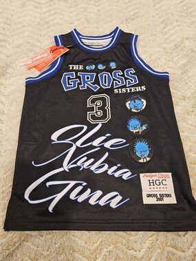 NWT The Gross Sisters Black & Blue Kids Basketball Jersey by Hedgren Classics